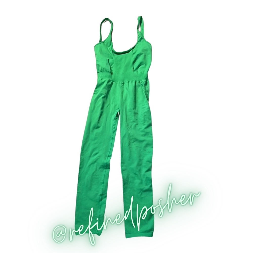 Free People Movement Good Karma Onesie Spring Green M/L NEW - Picture 2 of 4
